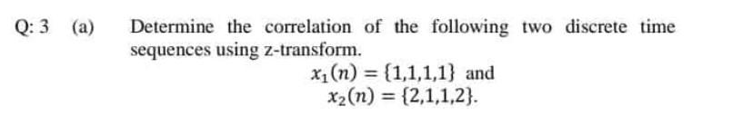 Solved Determine the correlation of the following two | Chegg.com