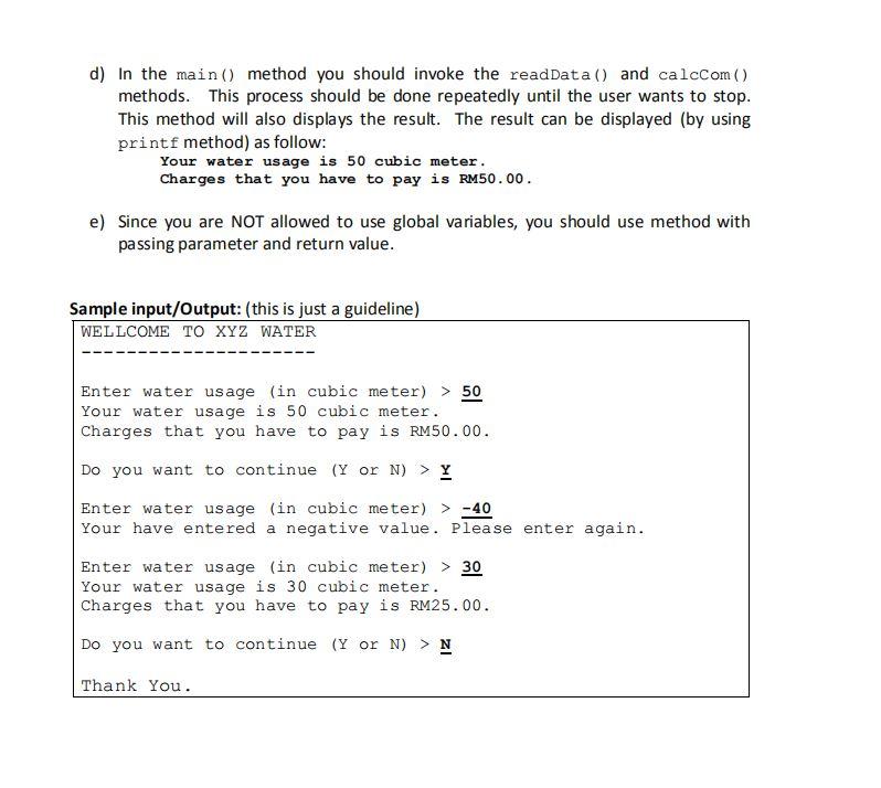 Solved Water usage charge is calculated based on water