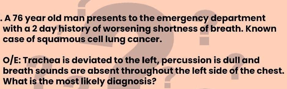 Solved . A 76 year old man presents to the emergency | Chegg.com