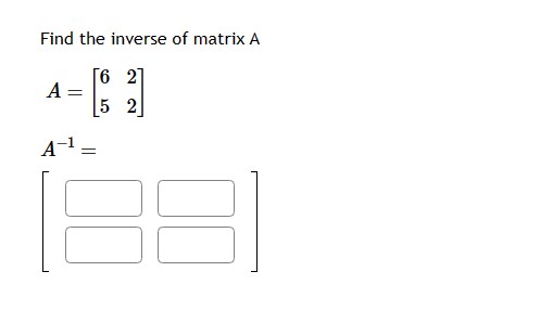 Solved Show me the steps to solve Find the inverse of matrix | Chegg.com
