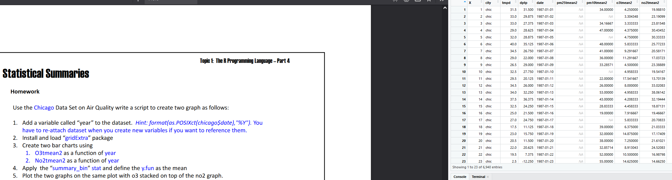 This needs to be done in R. The question is on the | Chegg.com