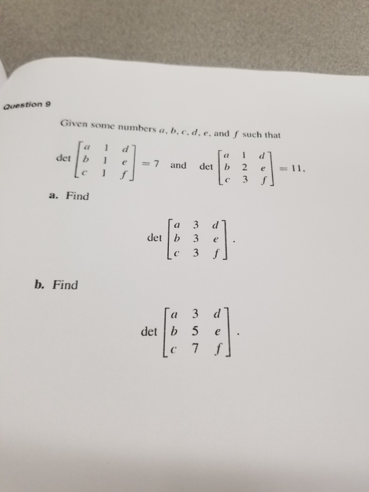 Solved Question 9 Given Some Numbers A, B, C, D, E, And F | Chegg.com