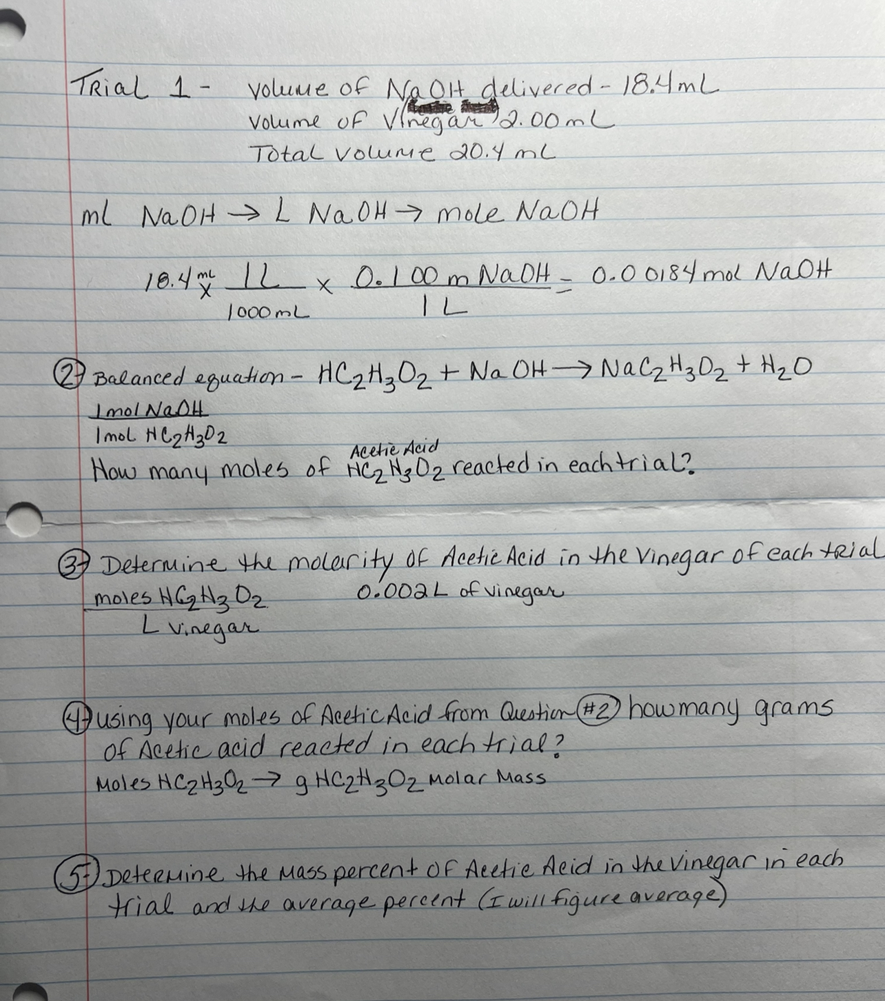 I need help with a titration lab. I how to