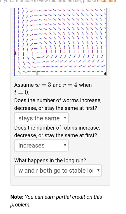 Solved (1 point) Let w be the number of worms (in millions) | Chegg.com