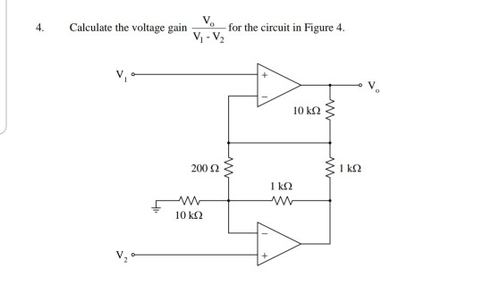 Solved Calculate the voltage gain for the circuit in Figure | Chegg.com