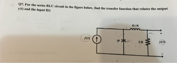 Solved Q7. For the series RLC circuit in the figure below, | Chegg.com