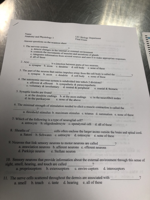 Final Exam Anatomy And Physiology 2 Anatomical Charts & Posters