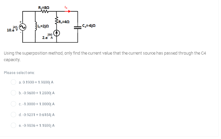 Solved Using The Superposition Method, Only Find The Current | Chegg.com