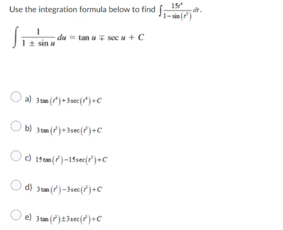 Solved Use the integration formula below to find | Chegg.com