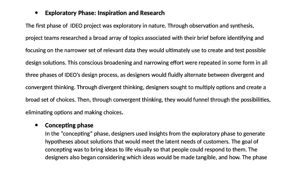Solved IDEO HUMAN CENTERED SERVICE DESIGN CASE SUMMARY The Chegg