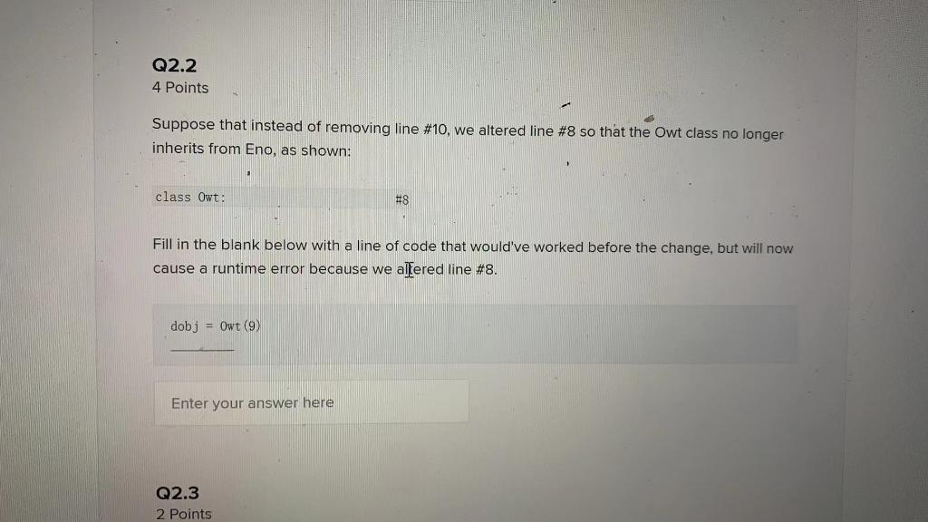 Solved 3 3 58 mil Consider the pair of classes below. 1 #2 | Chegg.com