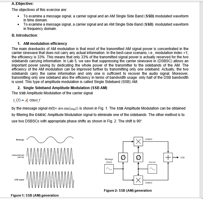 Solved A. Objective: The objectives of this exercise are: • | Chegg.com
