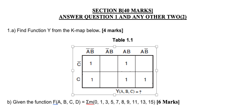 Solved SECTION B[40 MARKS] ANSWER QUESTION 1 AND ANY OTHER | Chegg.com