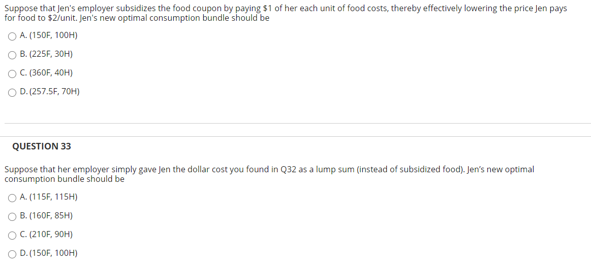 Solved Use the following information to answer 31-35 | Chegg.com