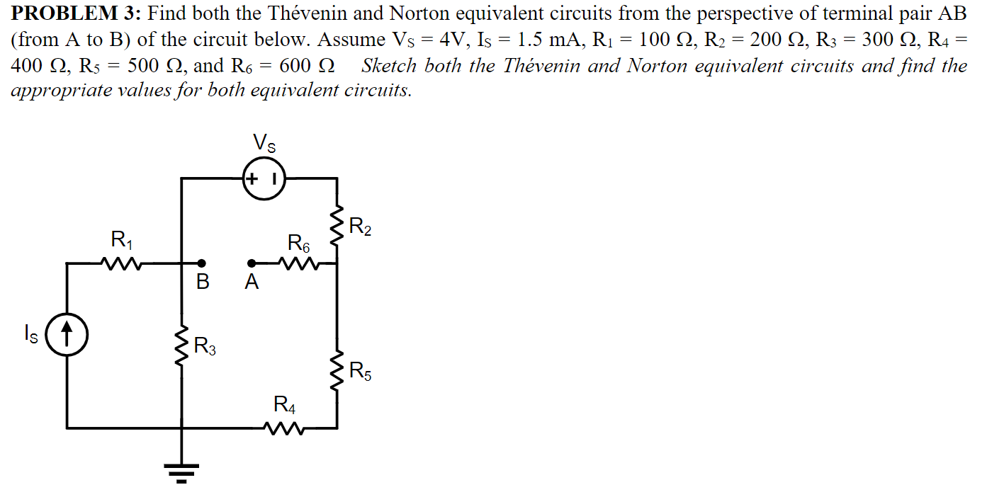 Solved = = = = = PROBLEM 3: Find Both The Thévenin And | Chegg.com