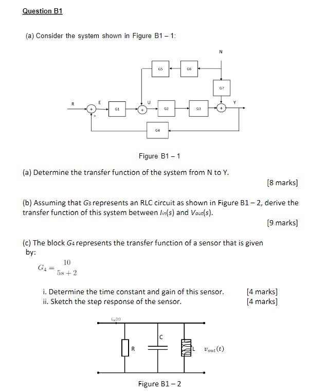 Solved Question B1 (a) Consider The System Shown In Figure | Chegg.com