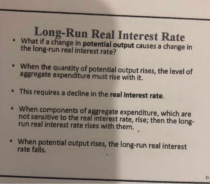 Solved Long-Run Real Interest Rate What if a change in | Chegg.com