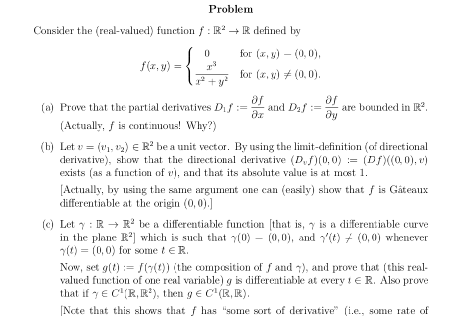 Solved Consider the (real-valued) function f:R2→R defined by | Chegg.com