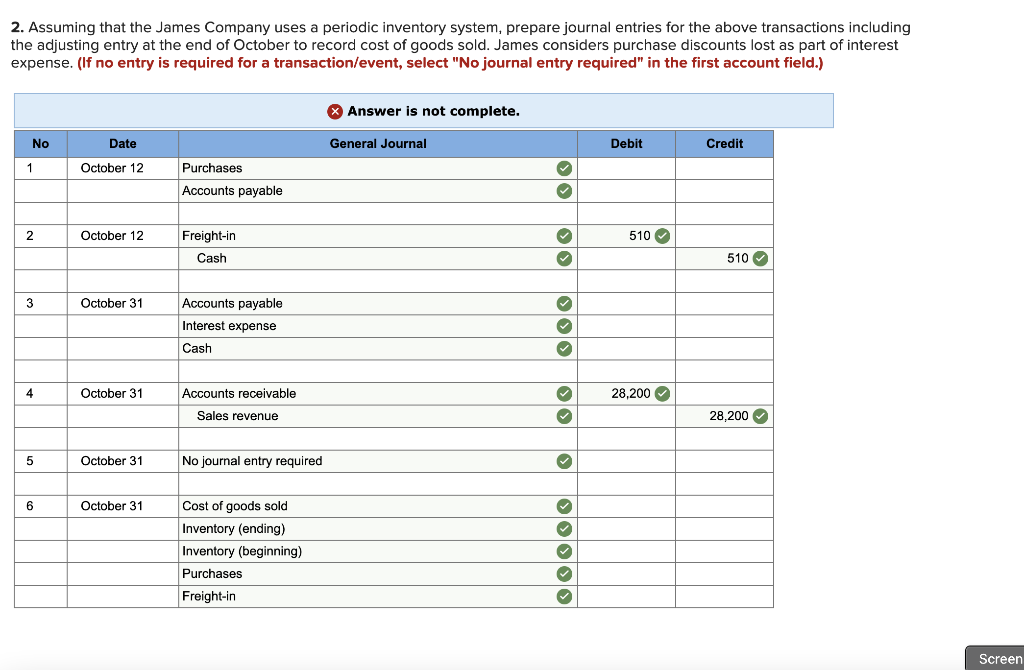 Solved Required: 1. Assuming that the James Company uses a | Chegg.com