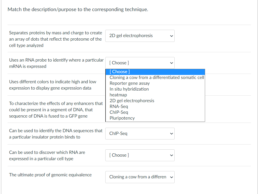 Solved Match the description/purpose to the corresponding | Chegg.com