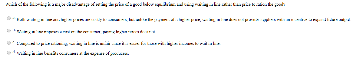 Solved Which of the following is a major disadvantage of | Chegg.com