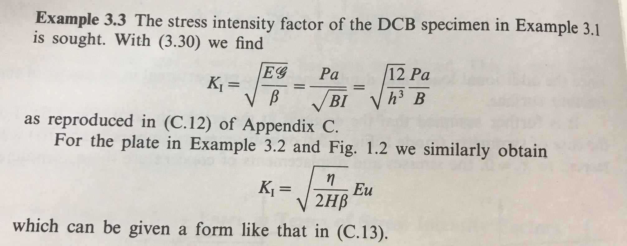 6.2 A DCB specimen (Examples 3.1 and 3.3) is subject | Chegg.com