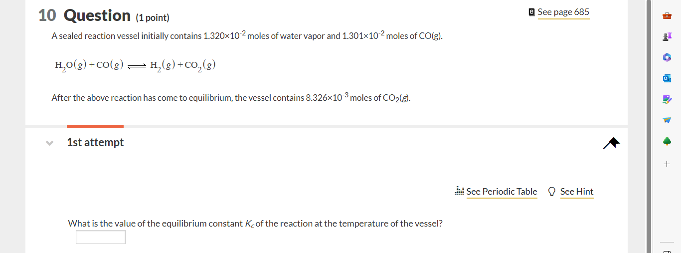 Solved A sealed reaction vessel initially contains
