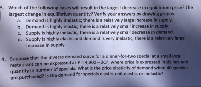 Solved Which of the following cases will result in the | Chegg.com