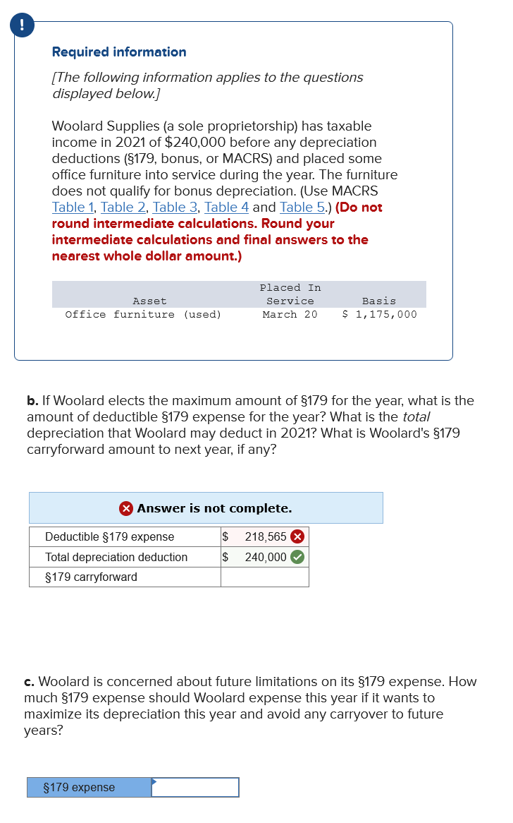 Solved ! Required information [The following information