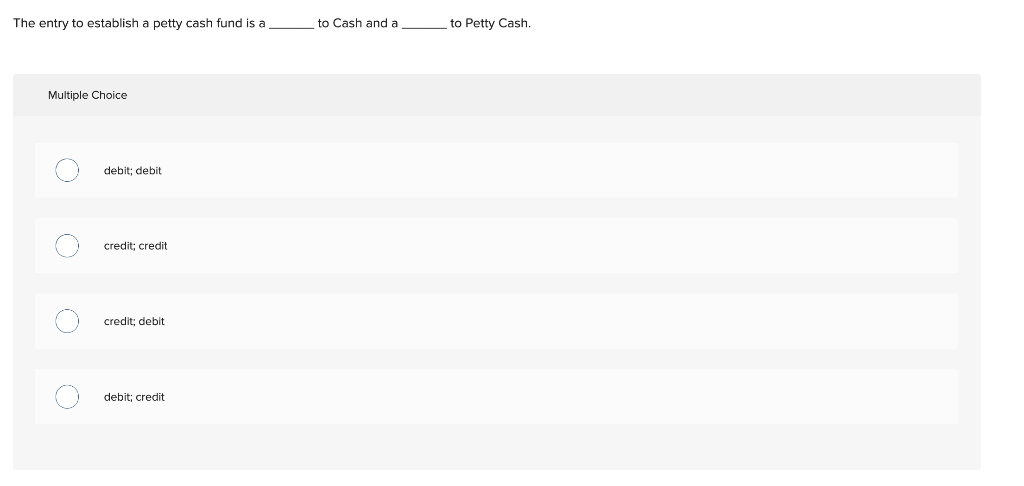 petty cash is debit or credit in trial balance