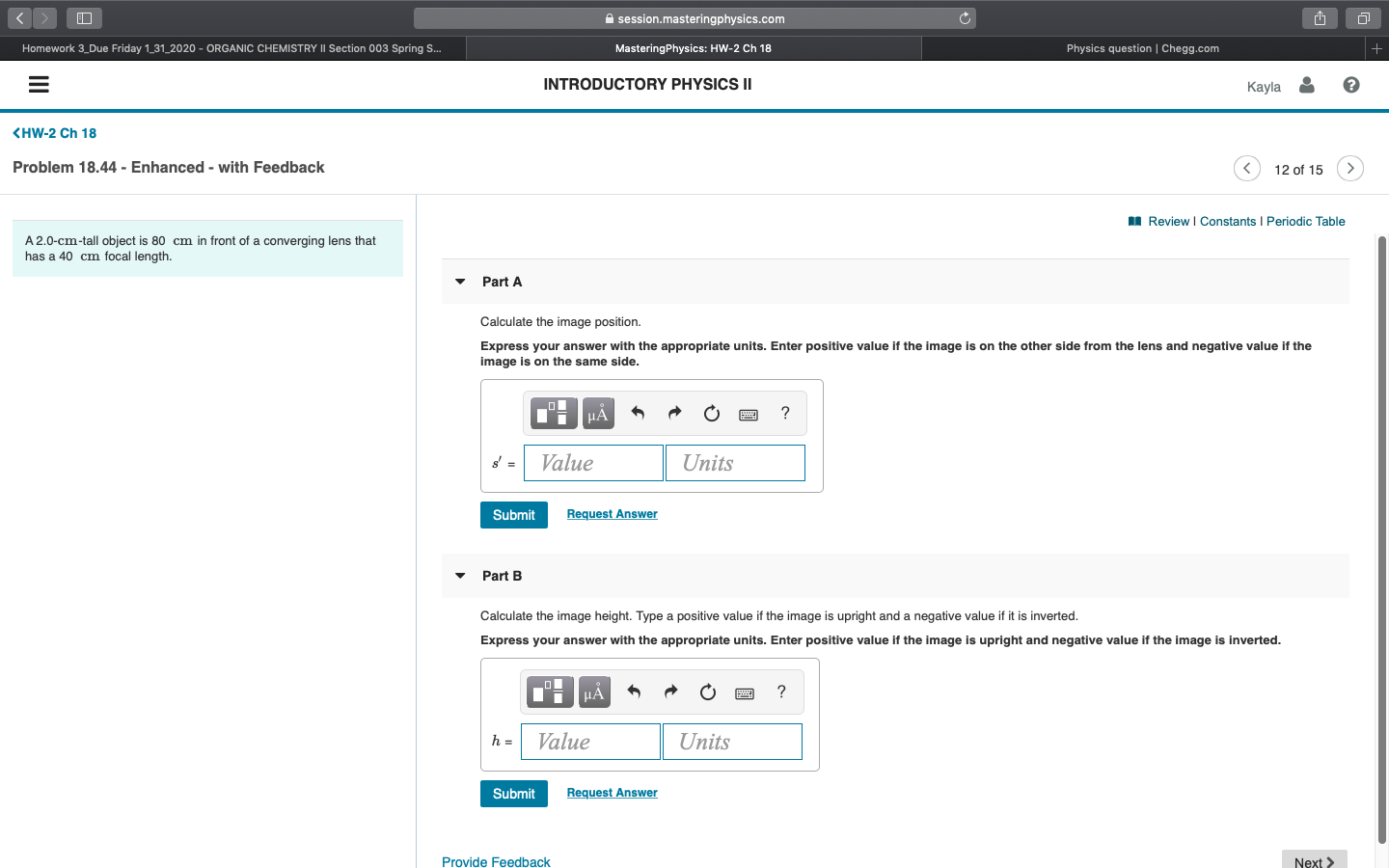 Solved A Session Masteringphysics Com Homework 3 Due Friday Chegg Com