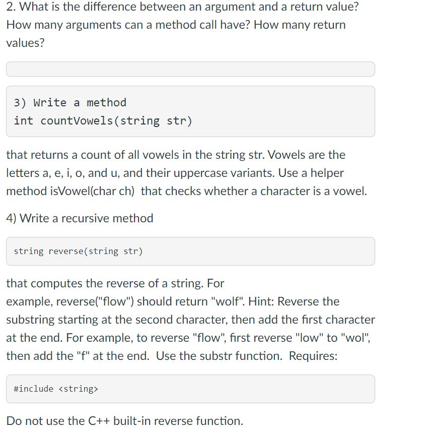 Solved 2. What is the difference between an argument and a | Chegg.com