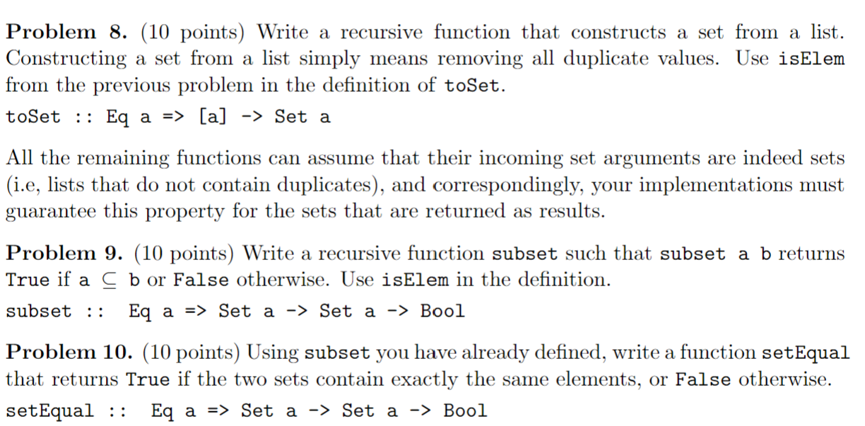 Problem 7. (10 points) Write a recursive function | Chegg.com