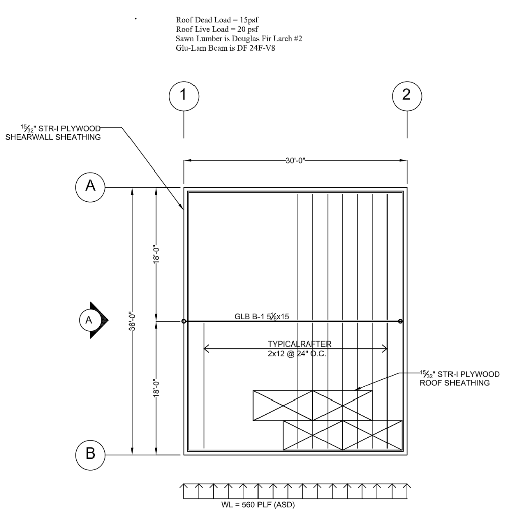 Solved Calculate the following: Tribuatary Area of Rafter: W | Chegg.com