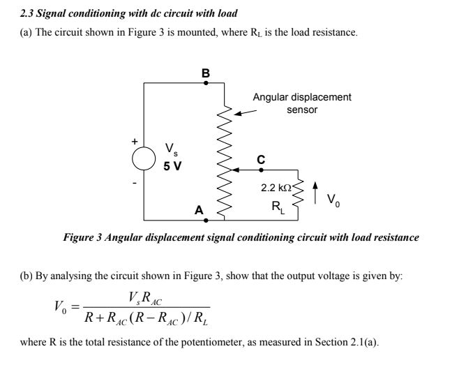 Angular displacement sensor and signal conditioning