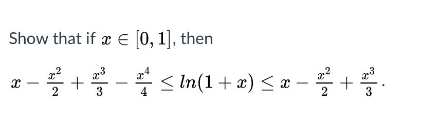 Solved Show that if x € [0, 1], then 2 to the post | Chegg.com