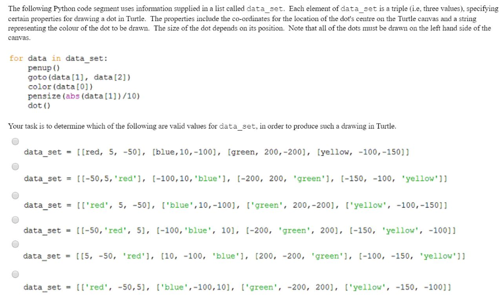 Solved There exists a Python variable (a list of lists) | Chegg.com