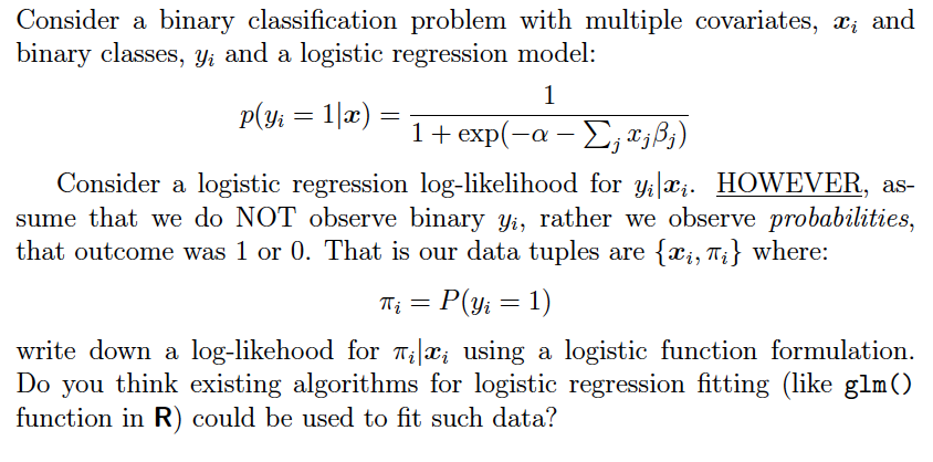 Solved Consider a binary classification problem with | Chegg.com