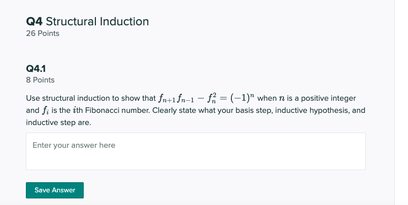 Solved Q4 Structural Induction 26 Points Q4.1 8 Points Use | Chegg.com