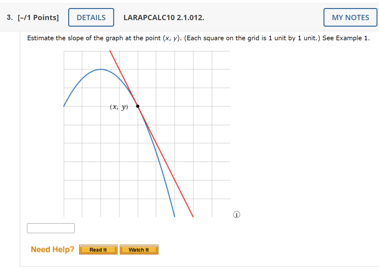 Solved 3. [-/1 Points] DETAILS LARAPCALC10 2.1.012. MY NOTES | Chegg.com