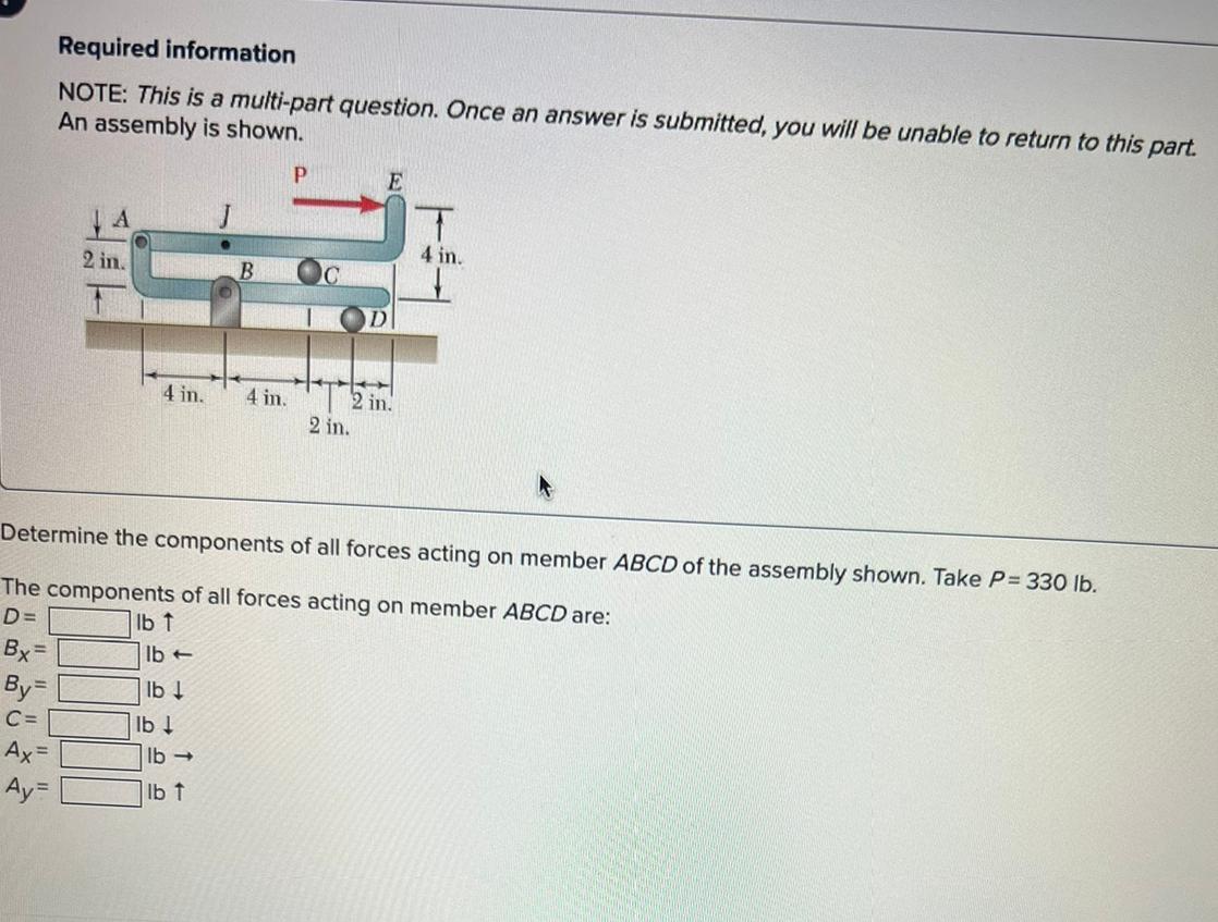 Solved Required information NOTE: This is a multi-part | Chegg.com