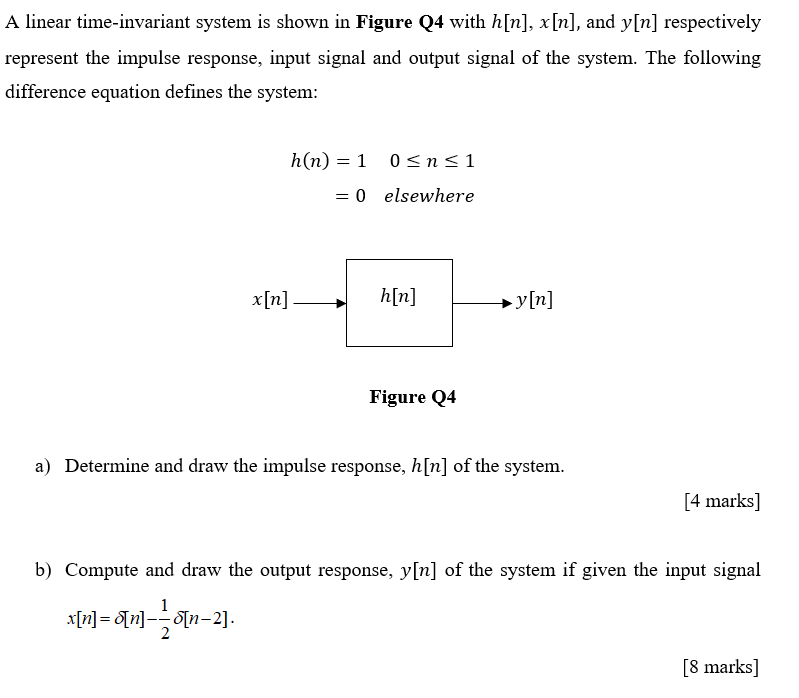 Solved A Linear Time-invariant System Is Shown In Figure Q4 | Chegg.com