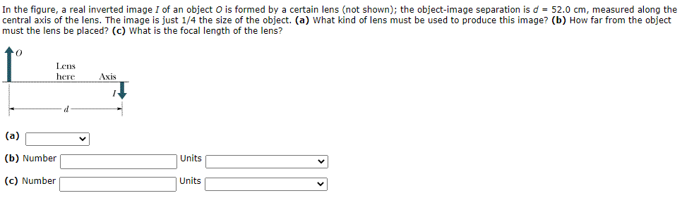 Solved In the figure, a real inverted image I of an object O | Chegg.com
