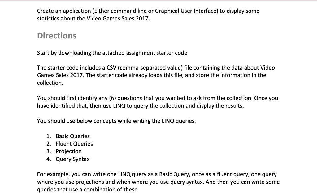 Solved Create an application (Either command line or | Chegg.com