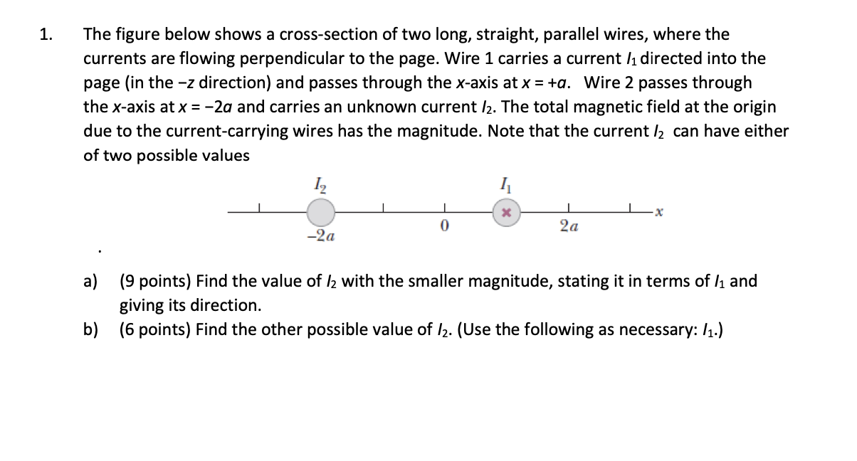Solved 1. The figure below shows a cross-section of two | Chegg.com