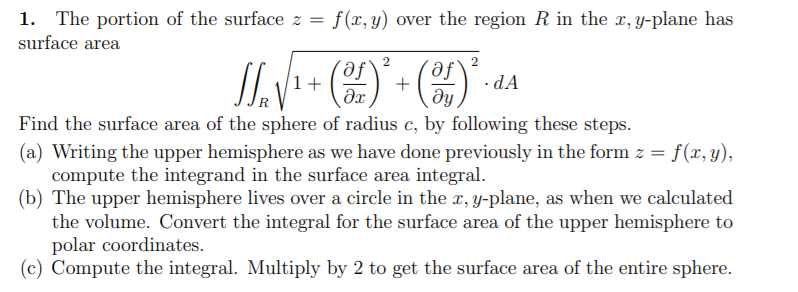 Solved af 2 SJ. V1 + ) + (%) da 1 + .DA 1. The portion of | Chegg.com