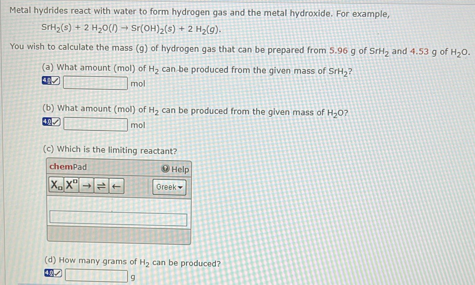 Solved Write Balanced Equations For Each Of The Following