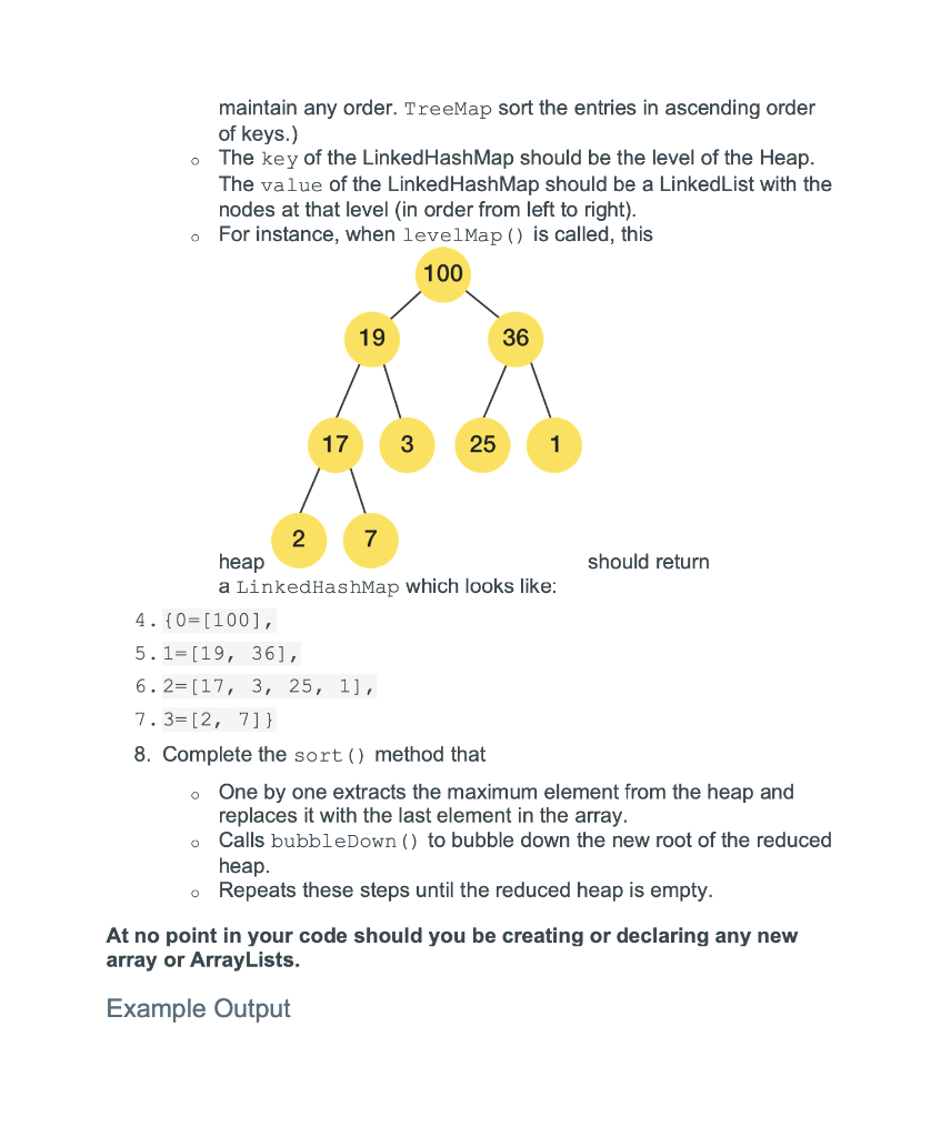 20.1 Max Heap to Sort In Place • To get practice | Chegg.com