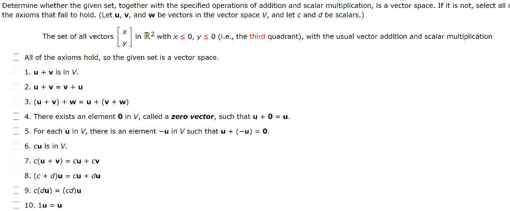 Solved Determine Whether The Given Set, Together With The | Chegg.com