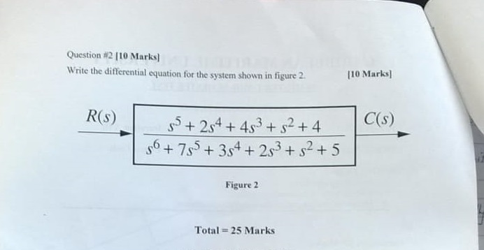 Solved Question #2 110 Marks Write the differential equation | Chegg.com